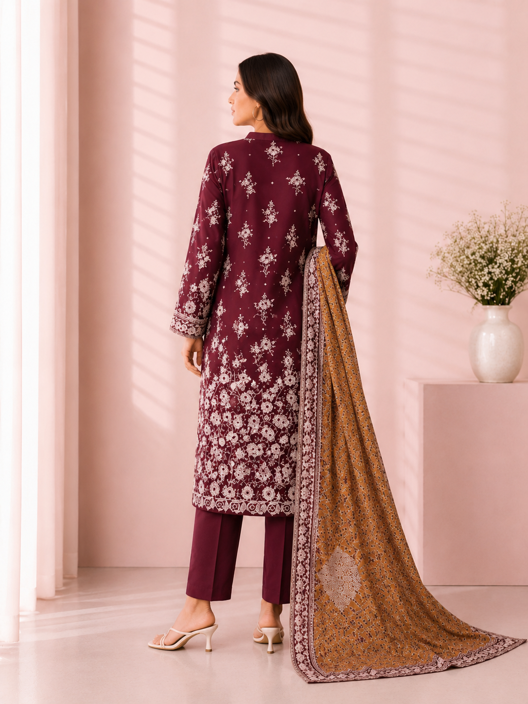 Alkaram Studio 3 Piece Festive Embroidered Lawn Suit