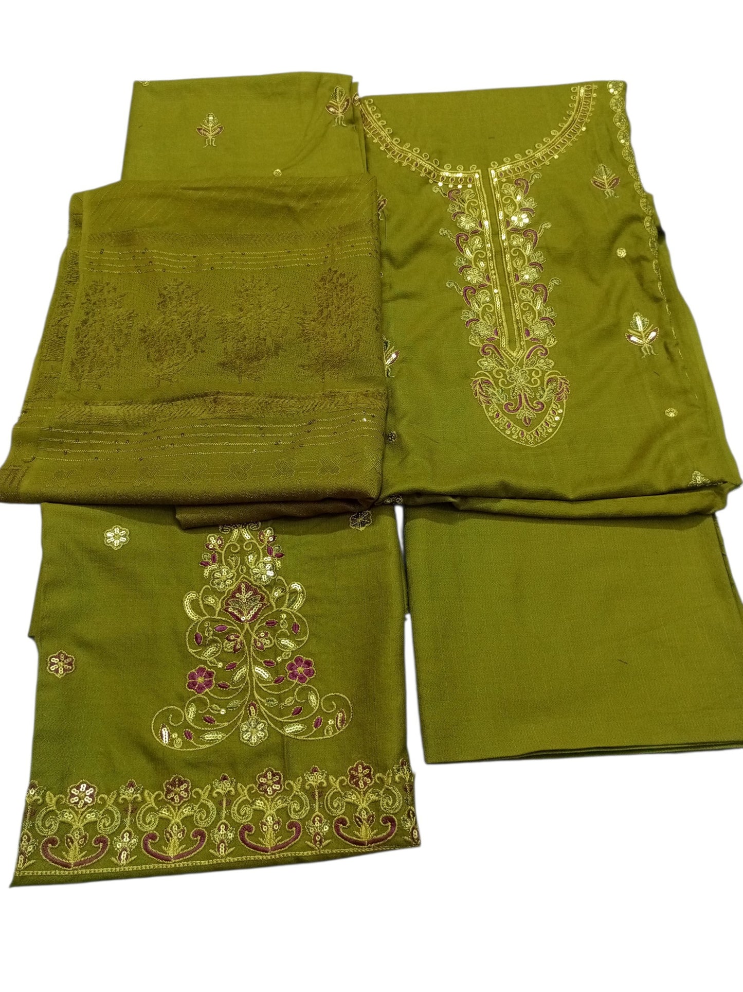 T. Parishay 3-Piece Luxury Embroidered Winter Dhanak Collection