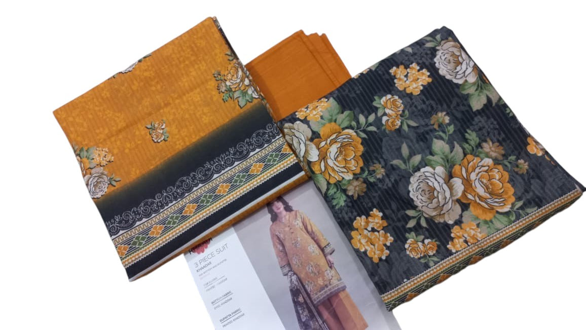 Khadi Premium 3-Piece Khaddar Unstitched Suit
