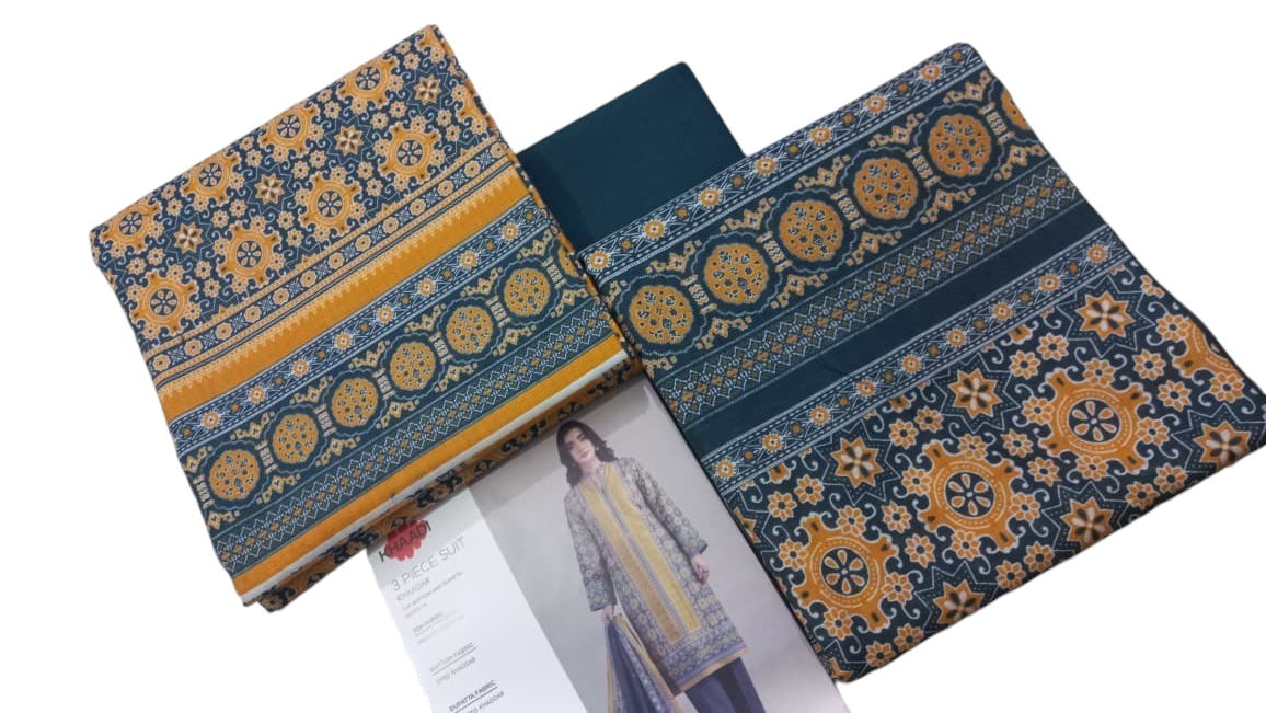 Khadi Premium 3-Piece Khaddar Unstitched Suit