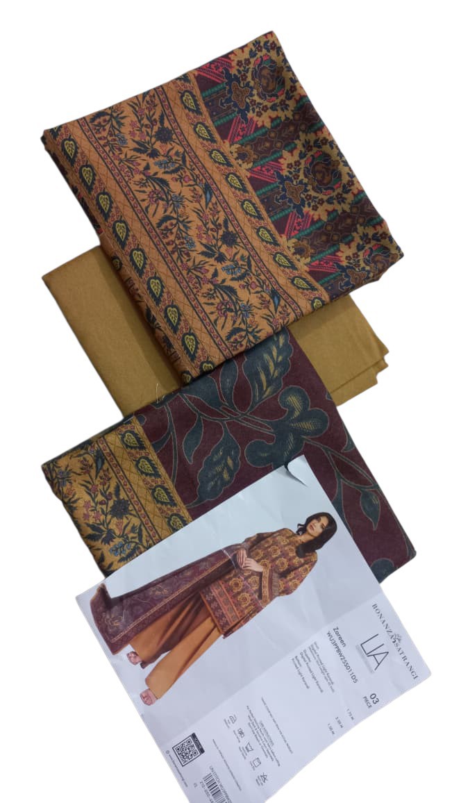 Bonanza Satrangi – 3 Piece Original Karandi Suit ✨