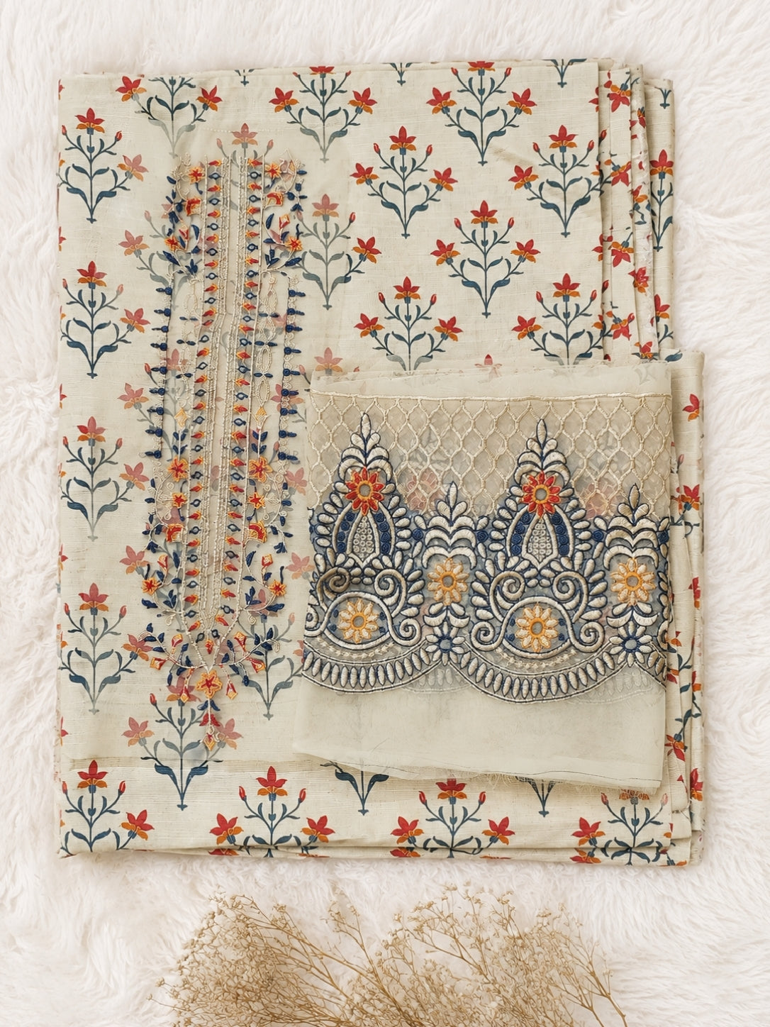 Khadi 2-Piece Embroidered Winter Suit Premium Quality Khadi Fabric