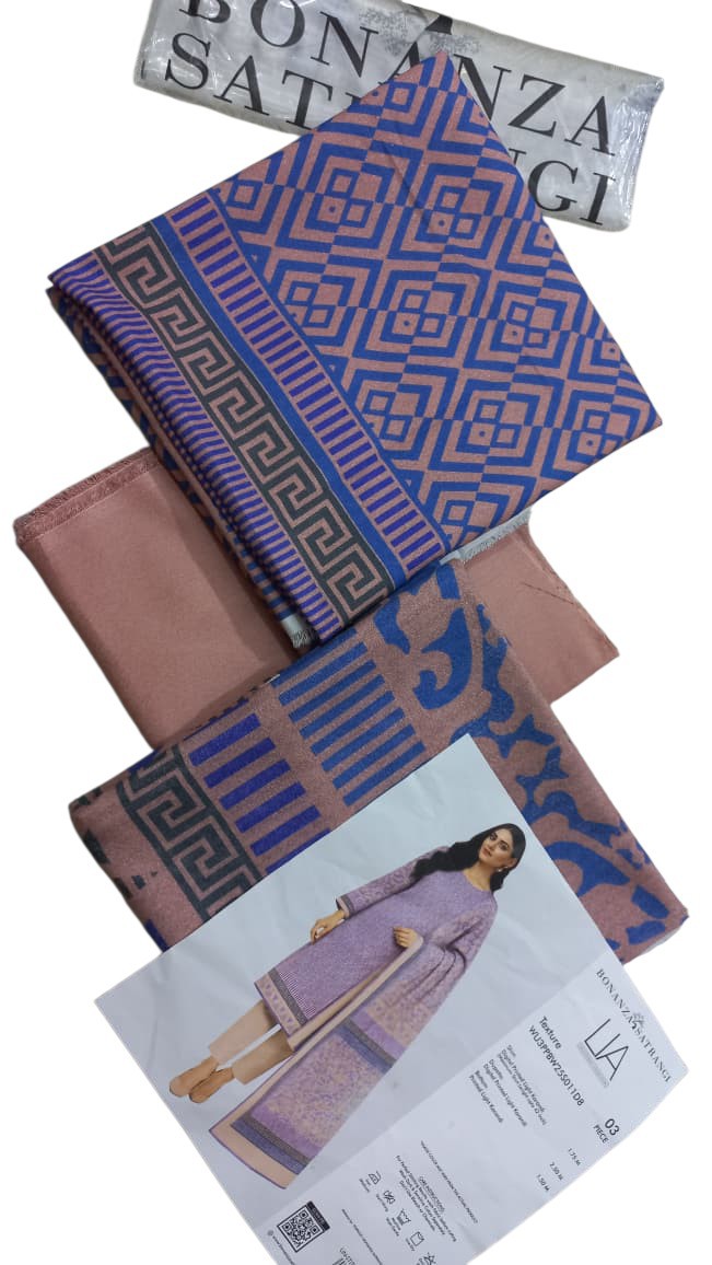 Bonanza Satrangi – 3 Piece Original Karandi Suit