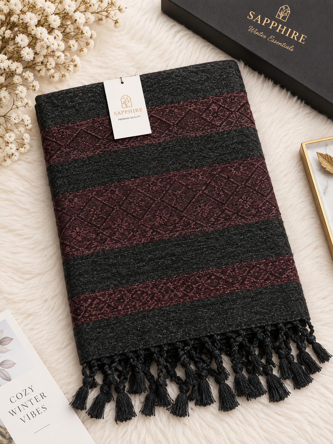 Sapphire Premium Winter Shawl