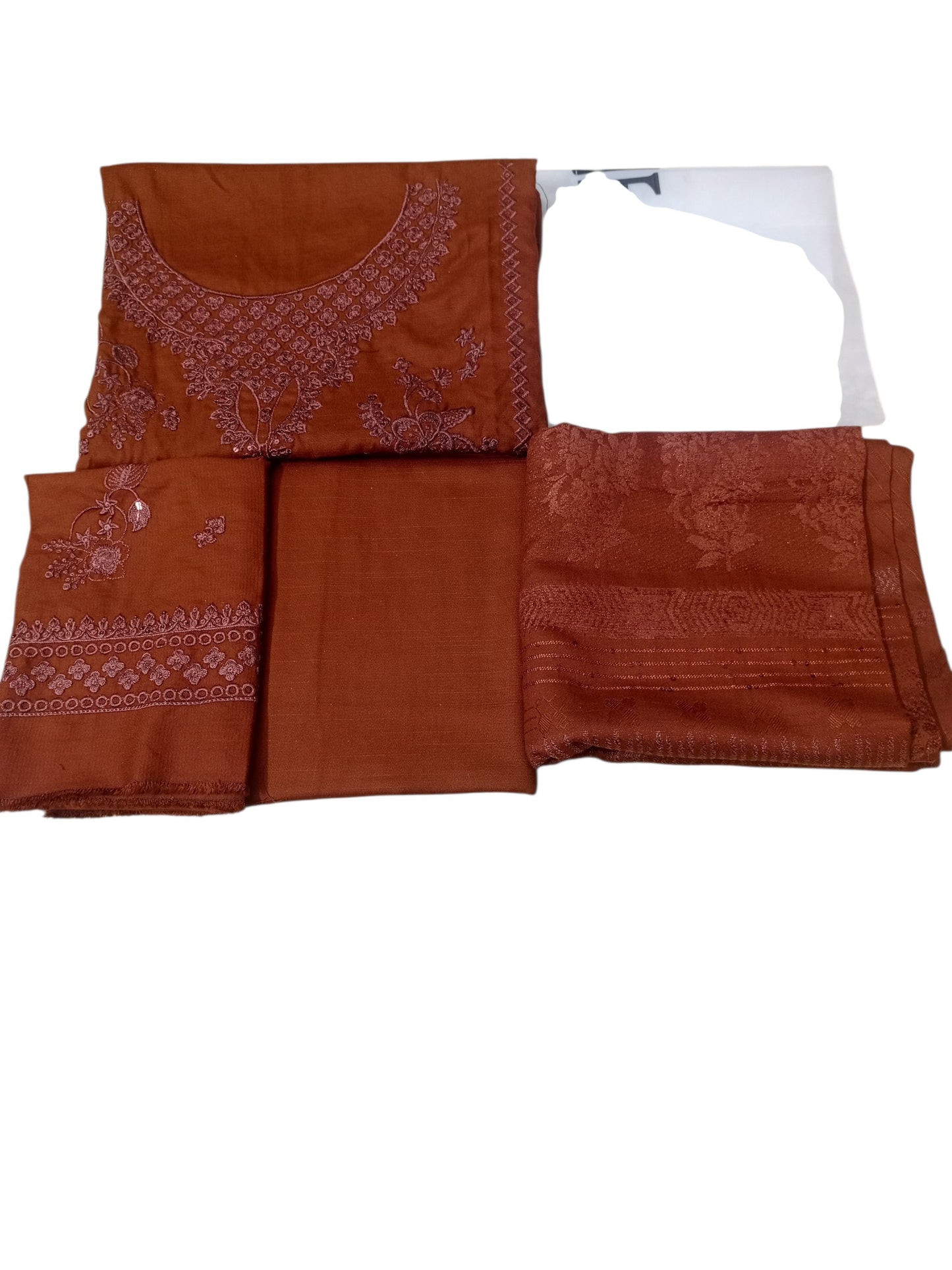 T. Parishay 3-Piece Luxury Embroidered Winter Dhanak Collection