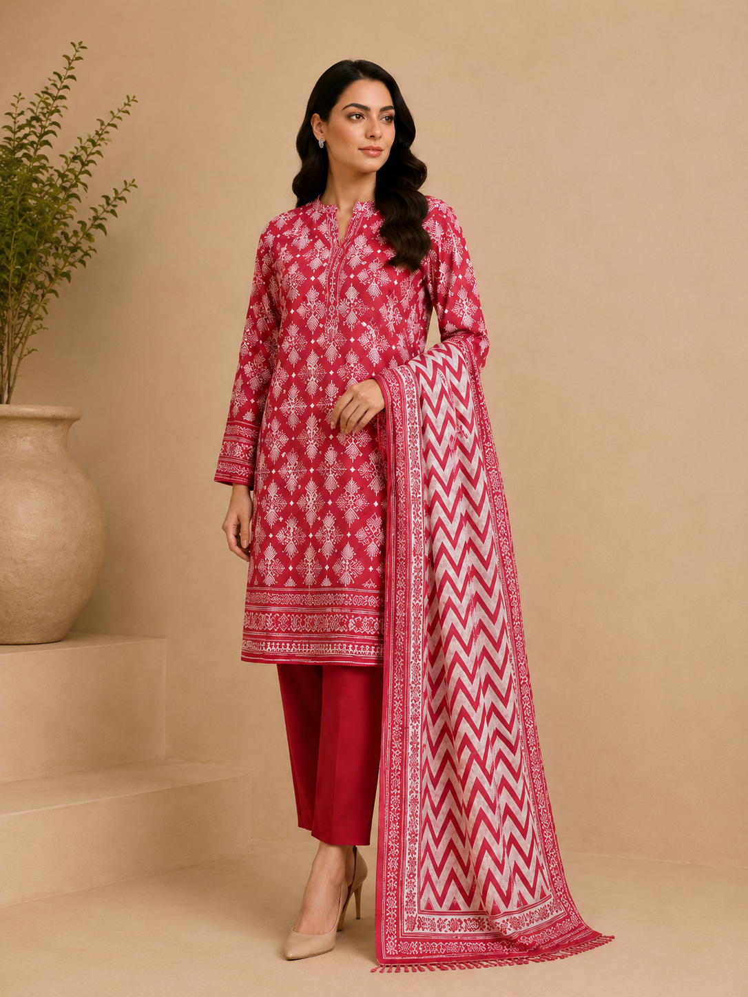 Bin Saeed 3 Piece Lawn Suit
