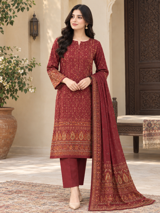 Bonanza Satrangi – 3 Piece Original Karandi Suit ✨
