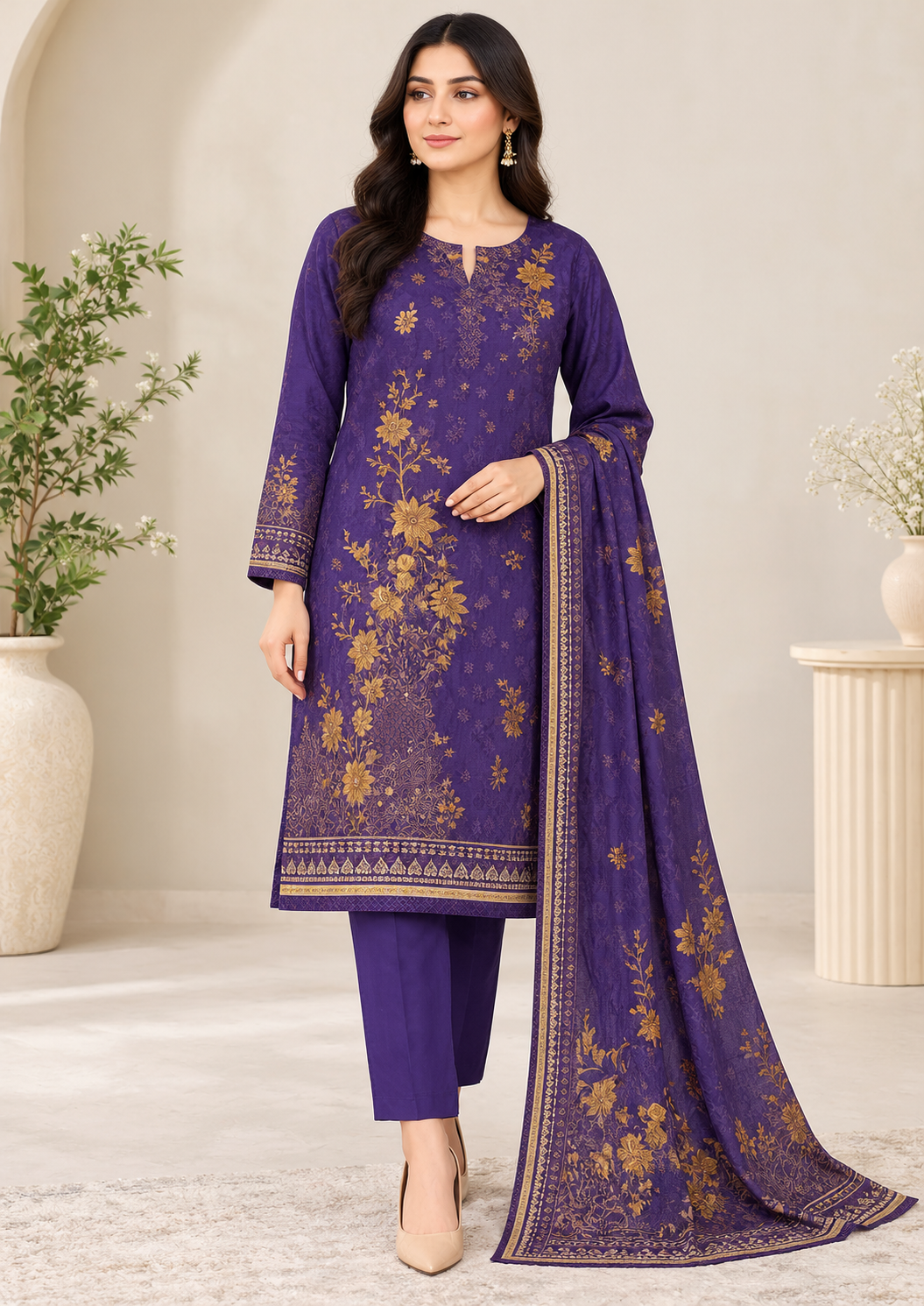 Bonanza Satrangi – 3 Piece Original Karandi Suit ✨