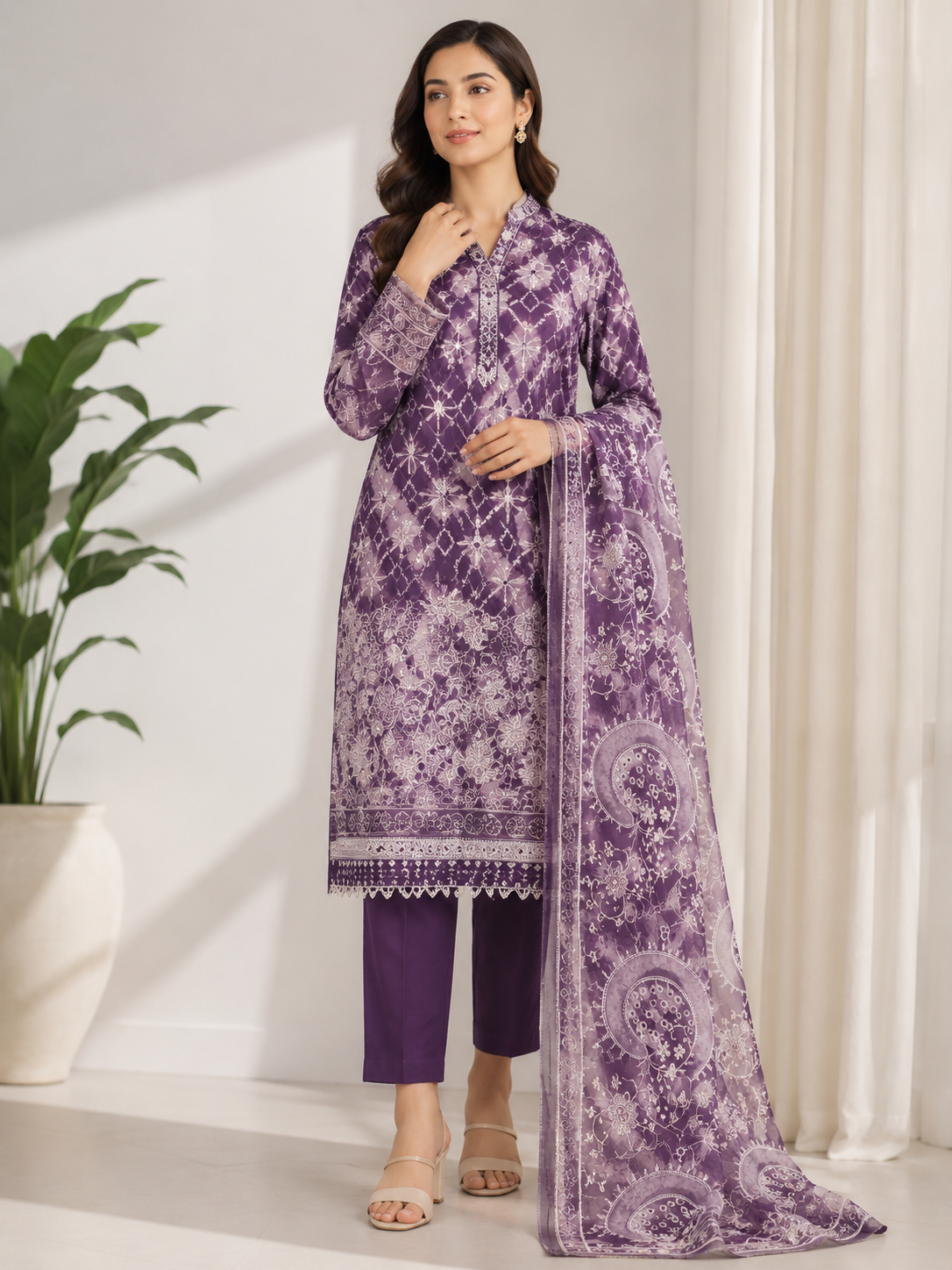 Alkaram Studio 3 Piece Festive Embroidered Lawn Suit
