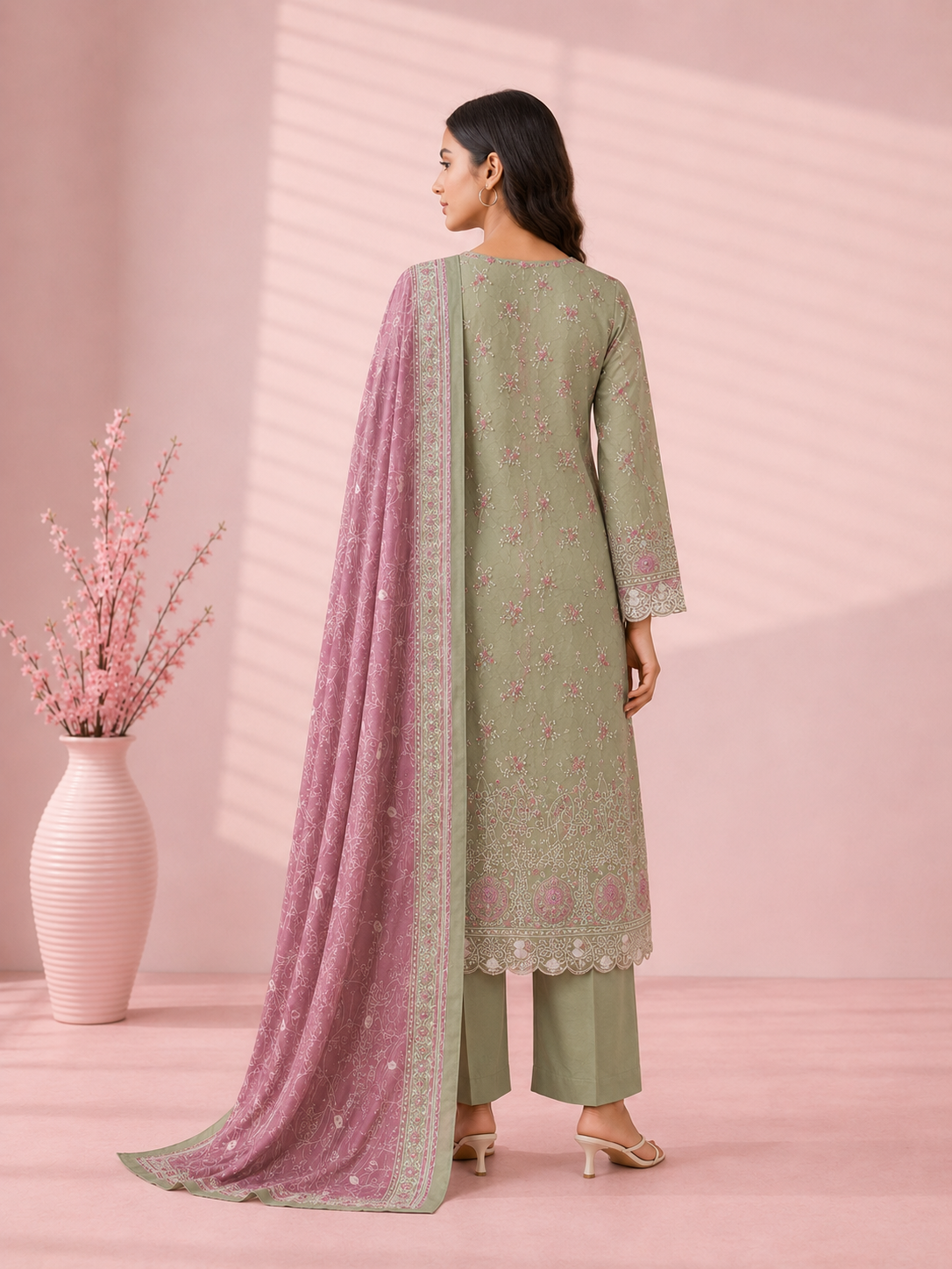 Alkaram Studio 3 Piece Festive Embroidered Lawn Suit