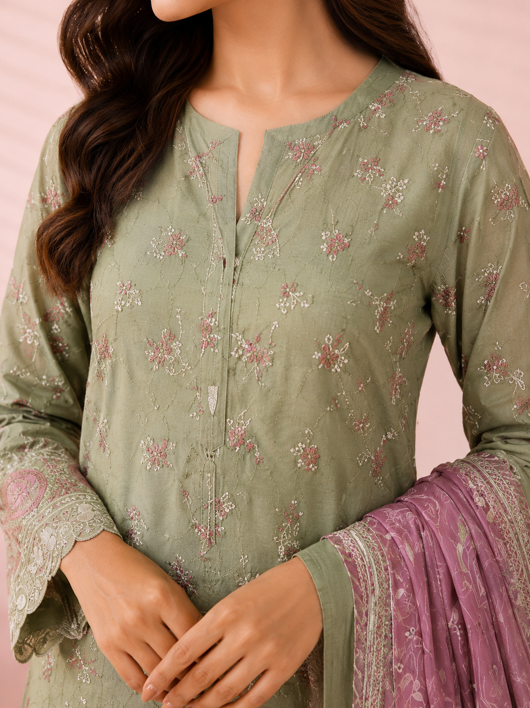 Alkaram Studio 3 Piece Festive Embroidered Lawn Suit