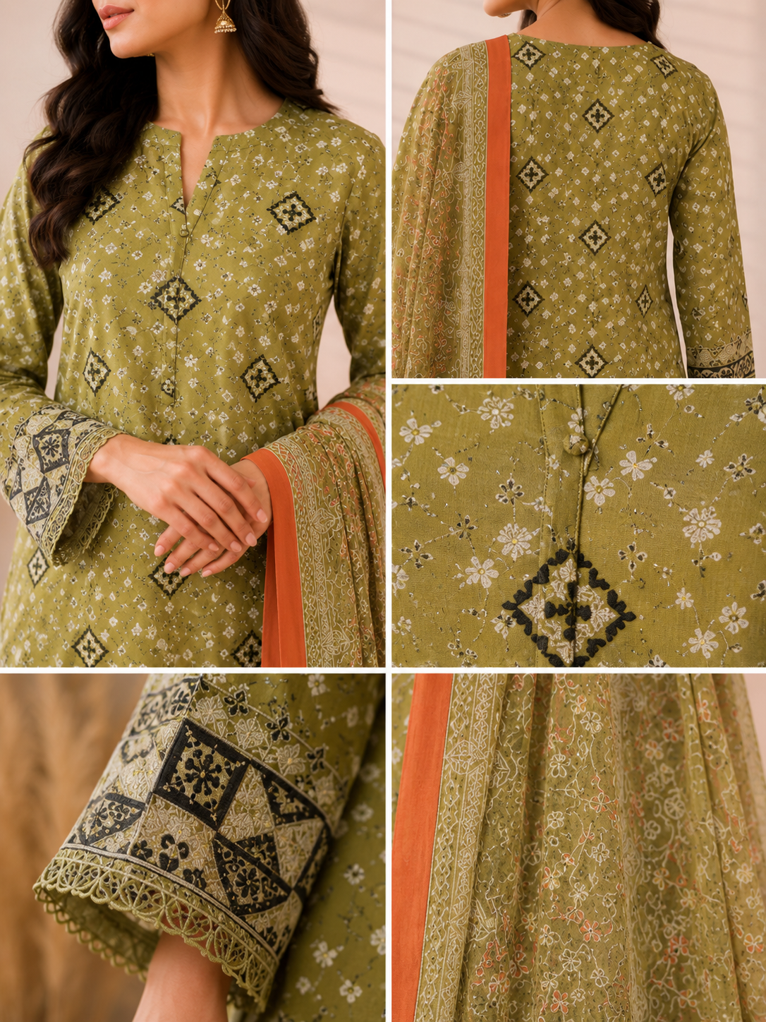 Alkaram Studio 3 Piece Festive Embroidered Lawn Suit