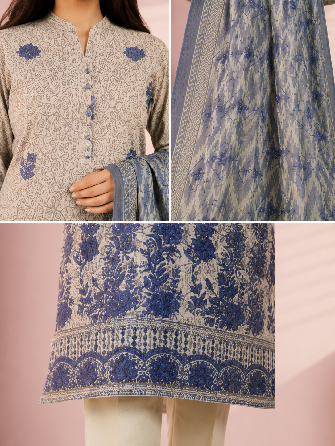 Alkaram Studio 3 Piece Festive Embroidered Lawn Suit