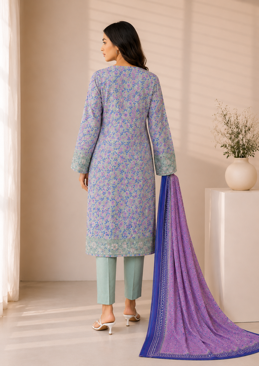 Alkaram Studio 3 Piece Festive Embroidered Lawn Suit