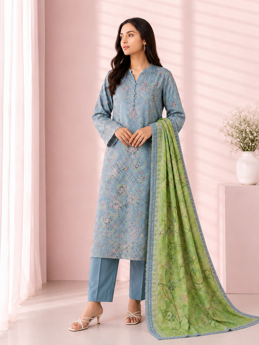 Alkaram Studio 3 Piece Festive Embroidered Lawn Suit
