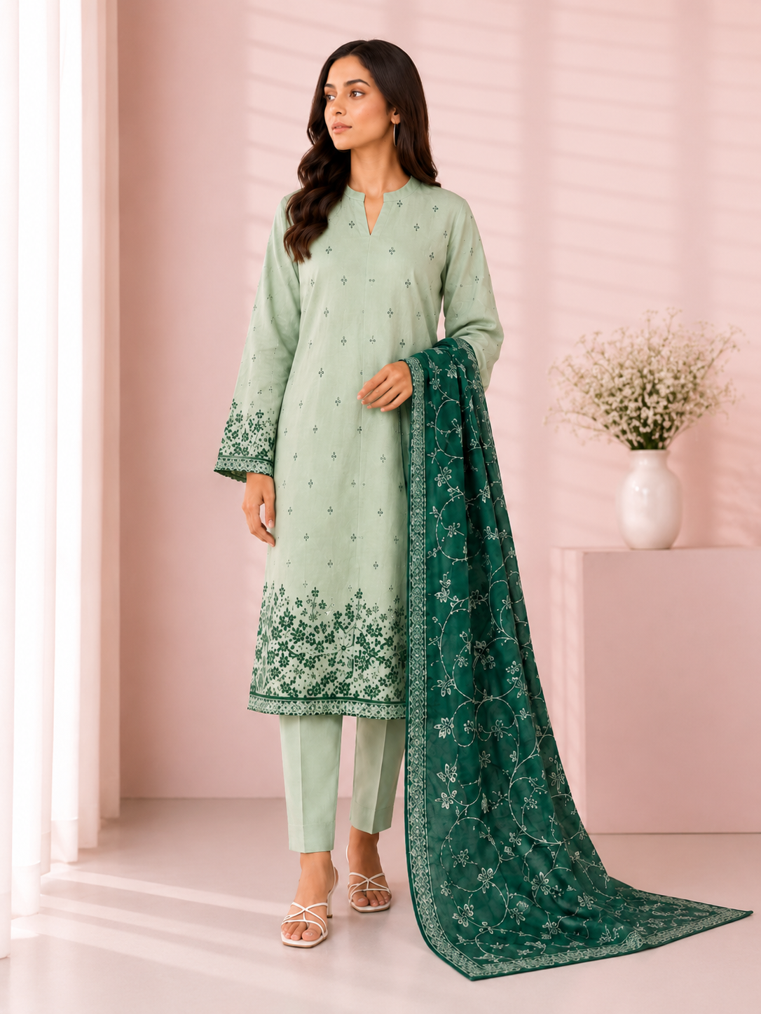 Alkaram Studio 3 Piece Festive Embroidered Lawn Suit