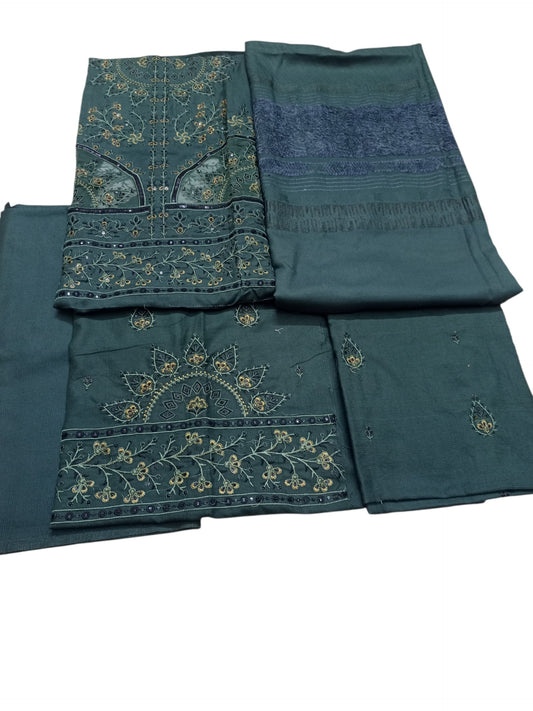 T. Parishay 3-Piece Luxury Embroidered Winter Dhanak Collection
