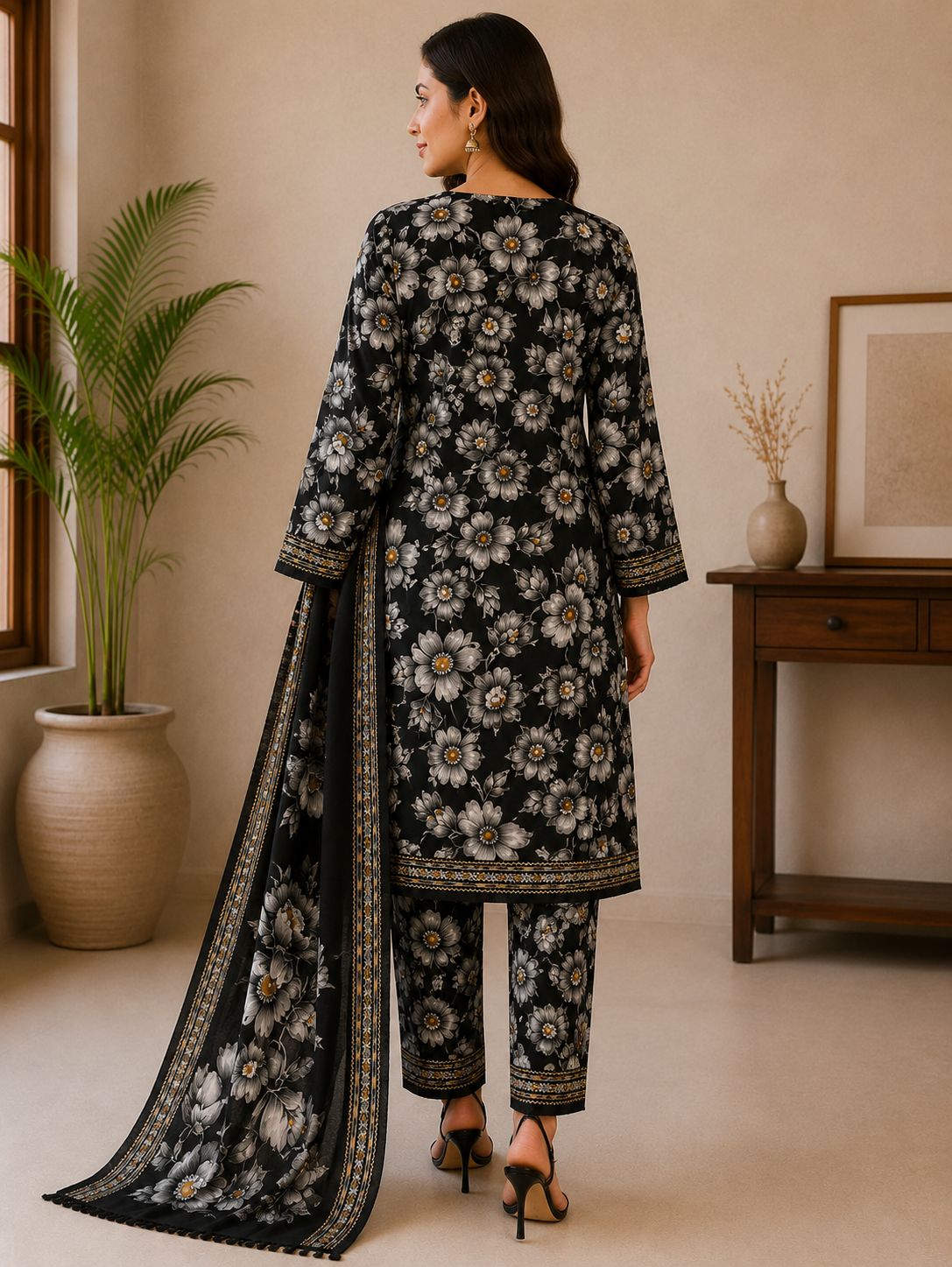 Original Bin Saeed 3 Piece Lawn Suit