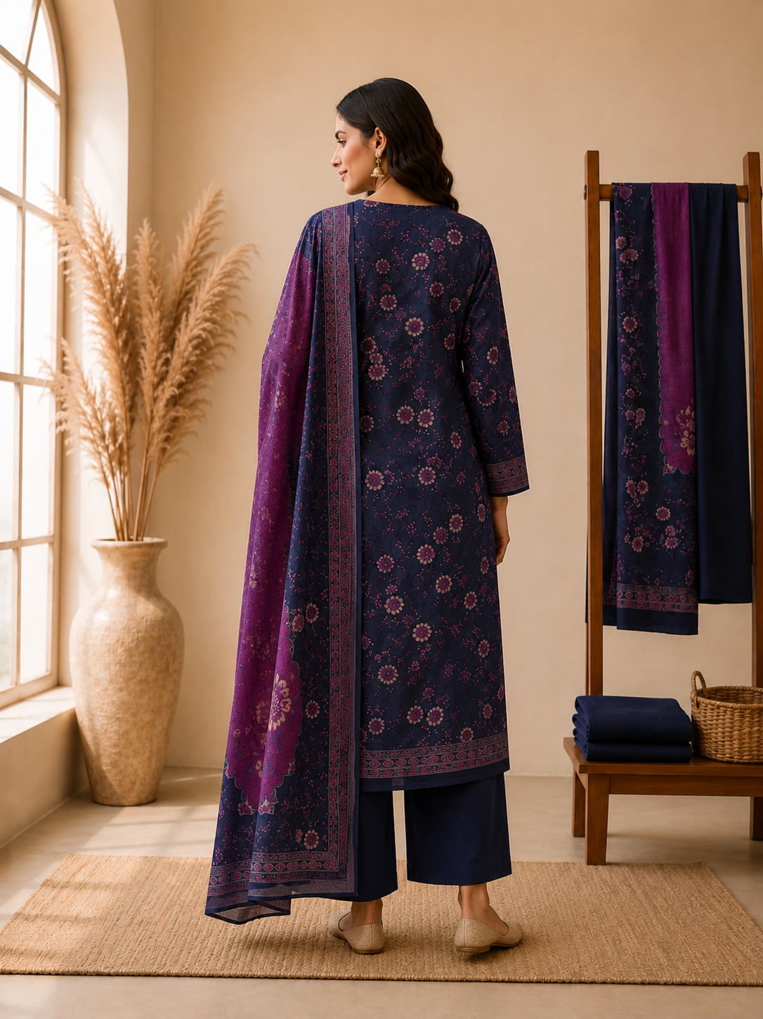 Bin Saeed Original 3 Piece Unstitched Printed Lawn Suit Premium Summer Collection