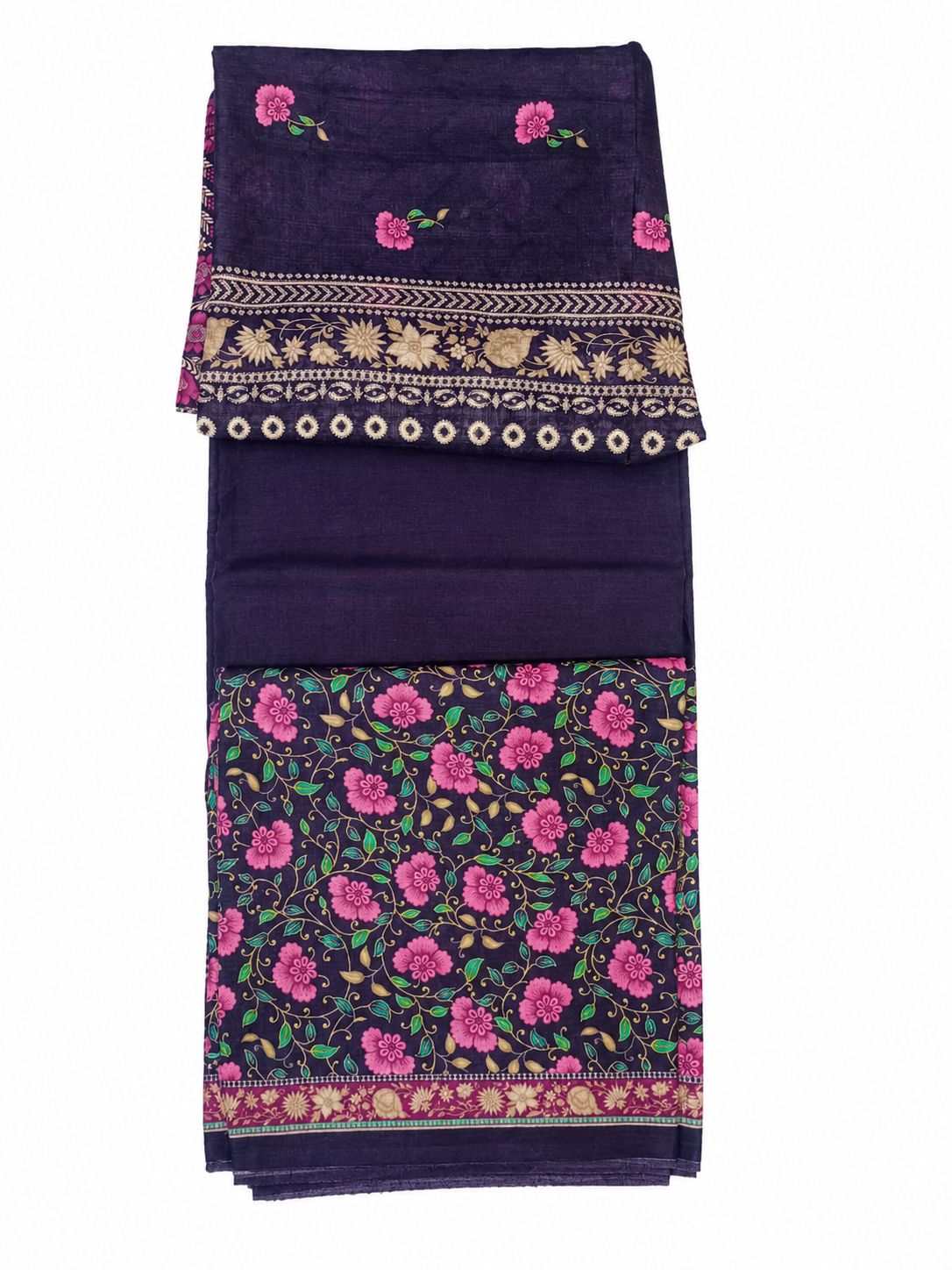 Bin Saeed Original 3 Piece Unstitched Printed Lawn Suit Premium Summer Collection