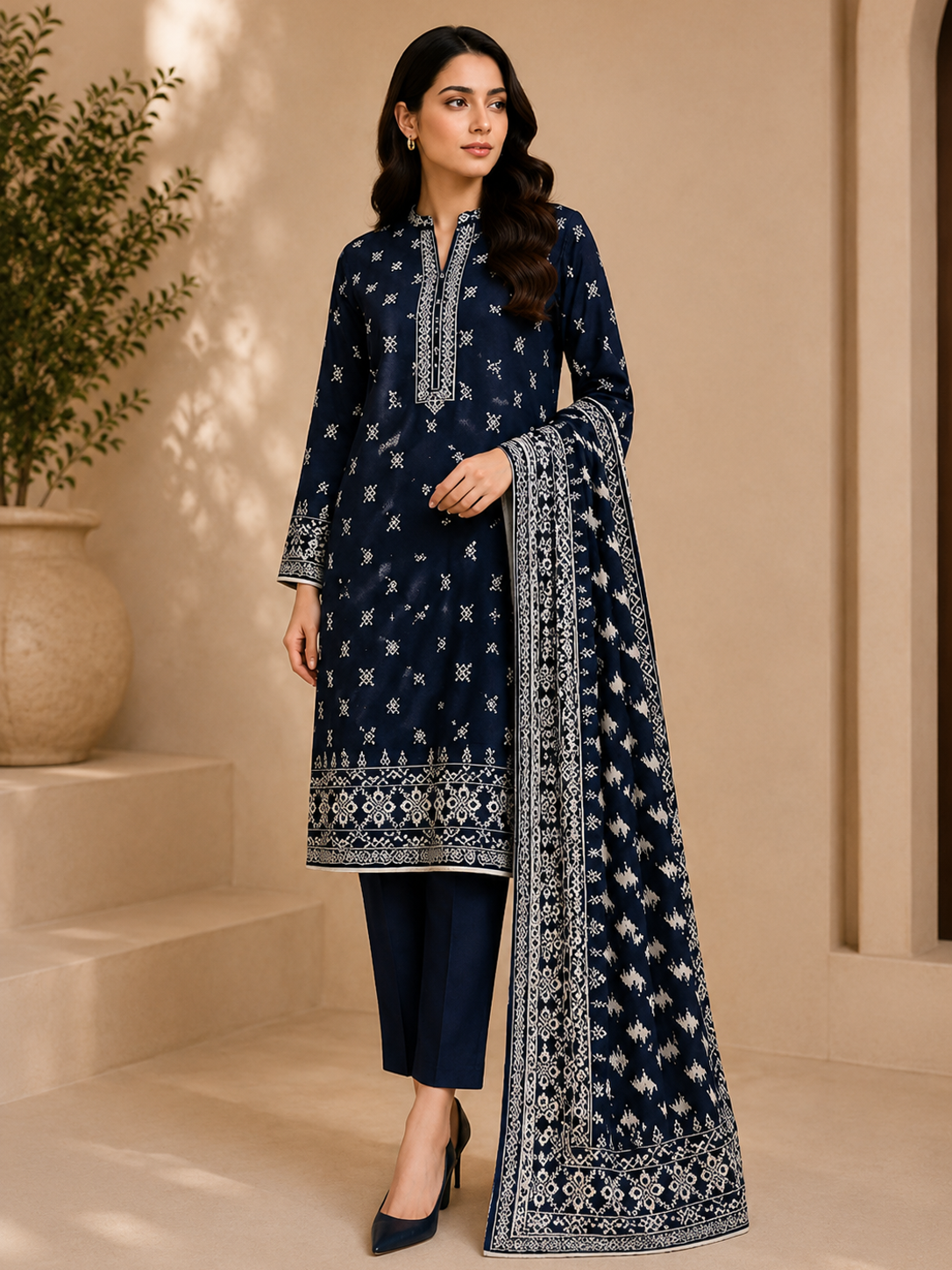 Bin Saeed 3 Piece Lawn Suit