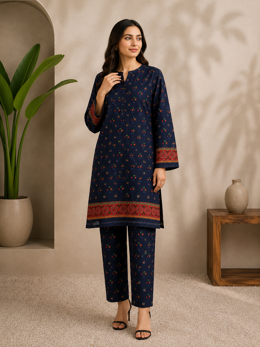 Original Bin Saeed 2 Piece Unstitched Lawn Suit Overall