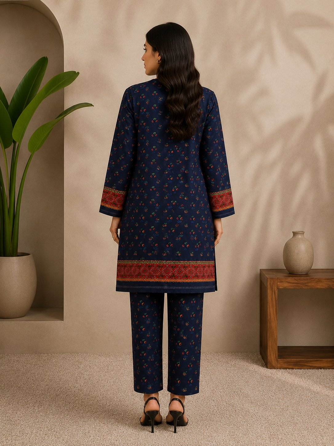 Original Bin Saeed 2 Piece Unstitched Lawn Suit Overall
