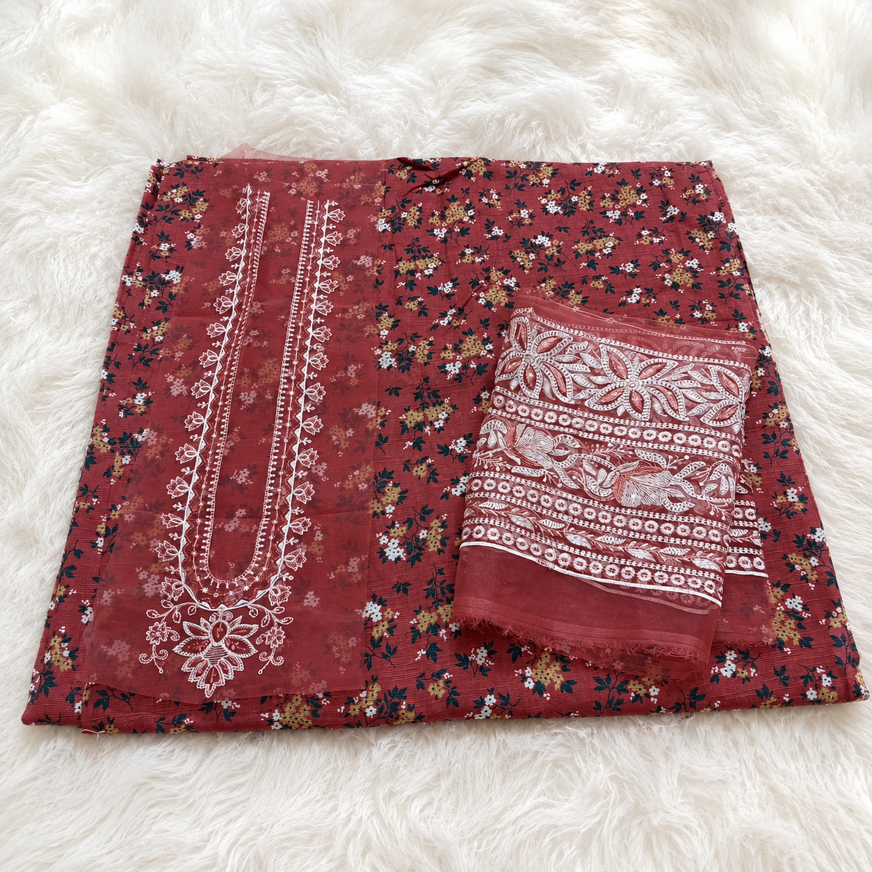 Khadi 2-Piece Embroidered Winter Suit Premium Quality Khadi Fabric