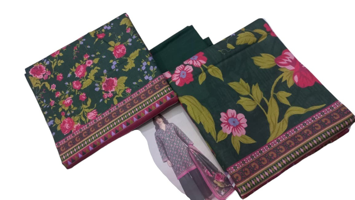 Khadi Premium 3-Piece Khaddar Unstitched Suit