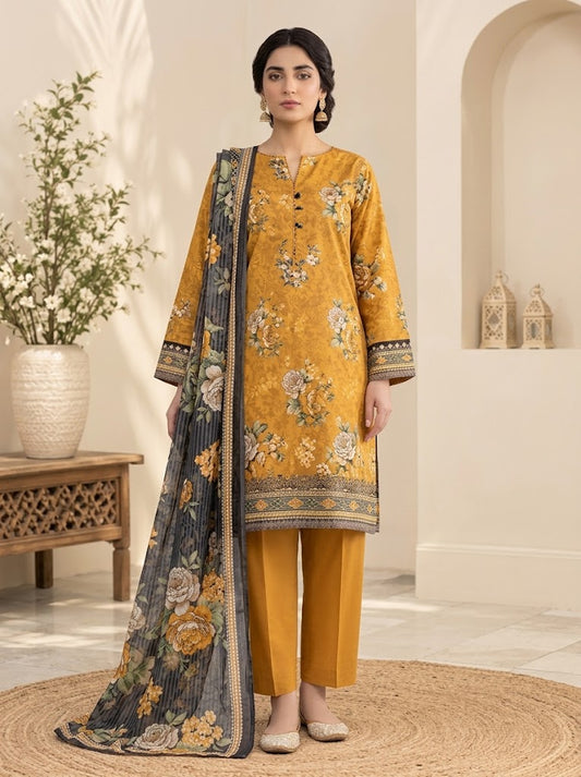 Khadi Premium 3-Piece Khaddar Unstitched Suit