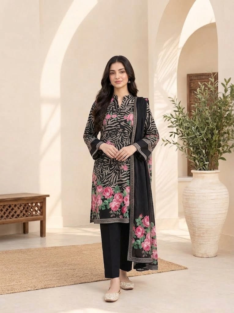 Khadi Premium 3-Piece Khaddar Unstitched Suit