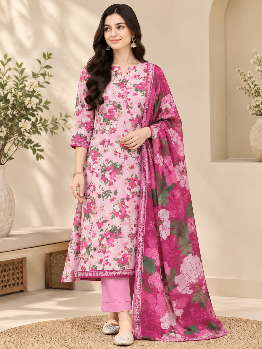 Khadi Premium 3-Piece Khaddar Unstitched Suit