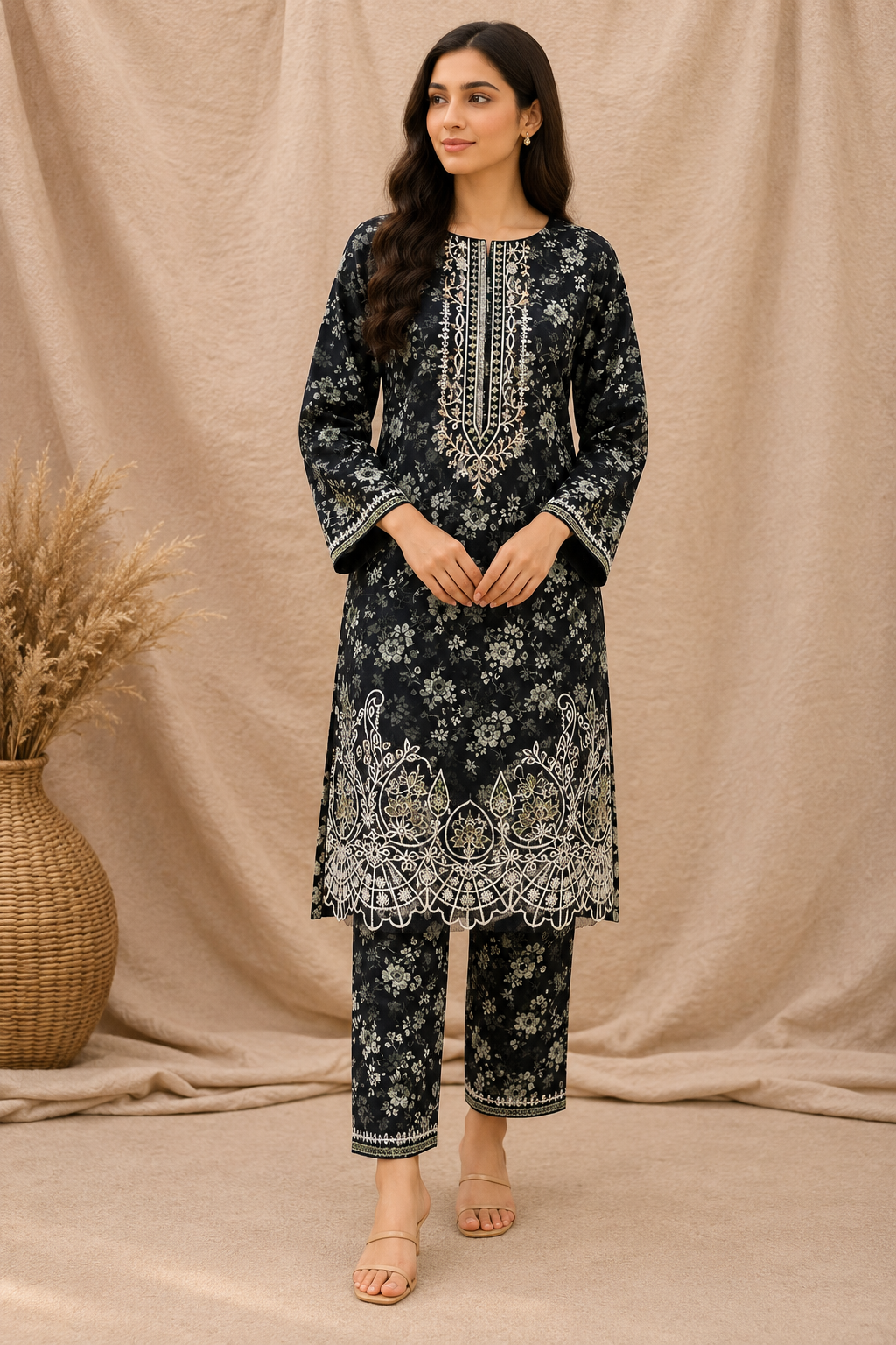 Khadi 2-Piece Embroidered Winter Suit Premium Quality Khadi Fabric