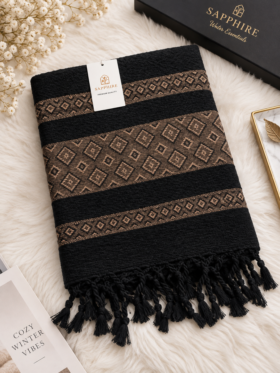 Sapphire Premium Winter Shawl