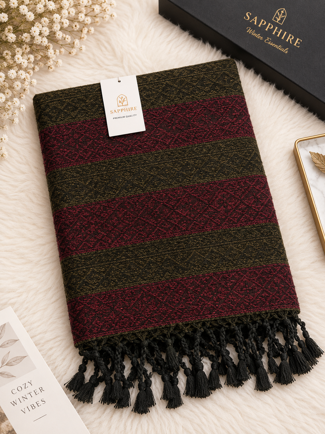 Sapphire Premium Winter Shawl
