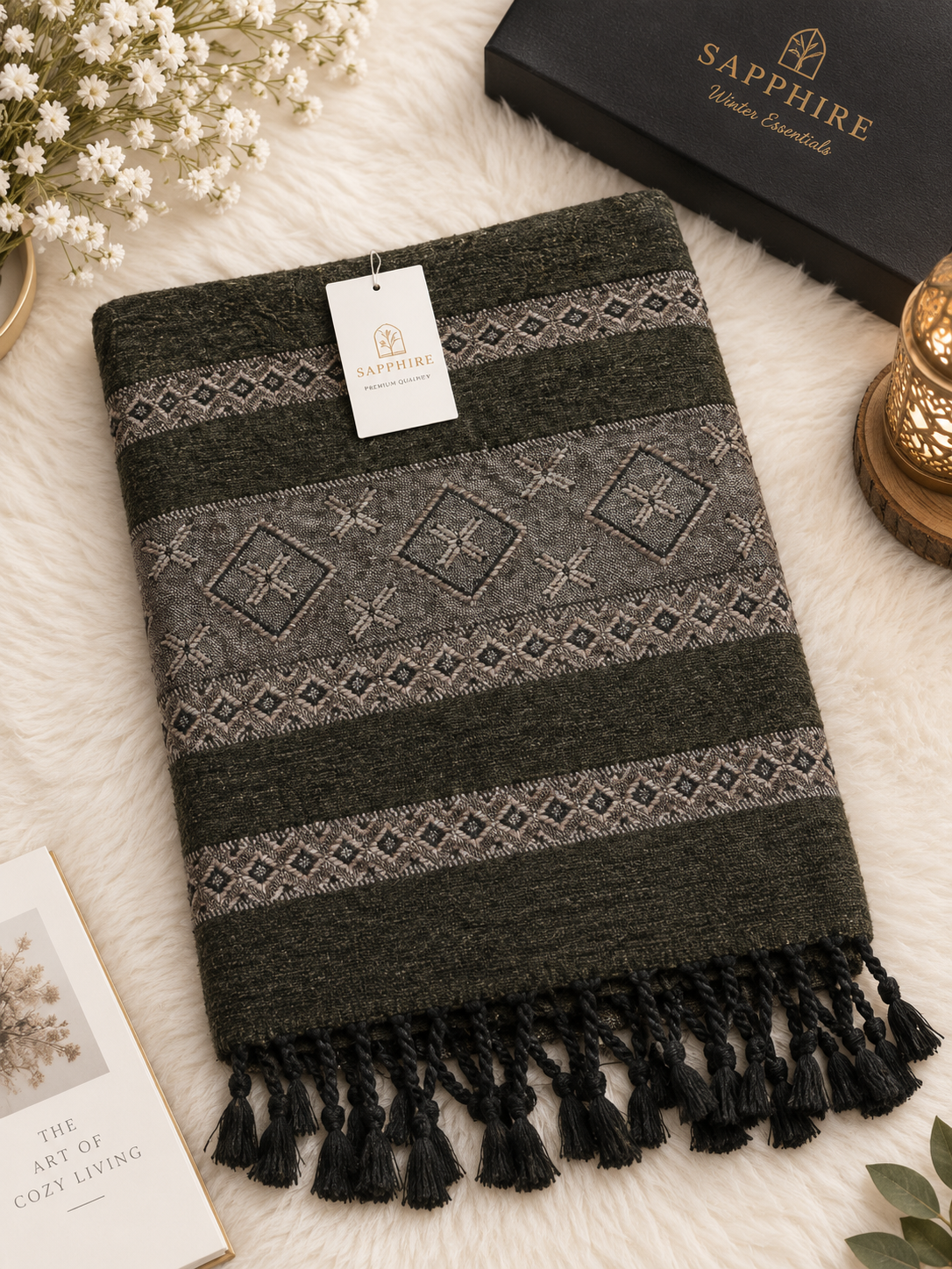 Sapphire Premium Winter Shawl