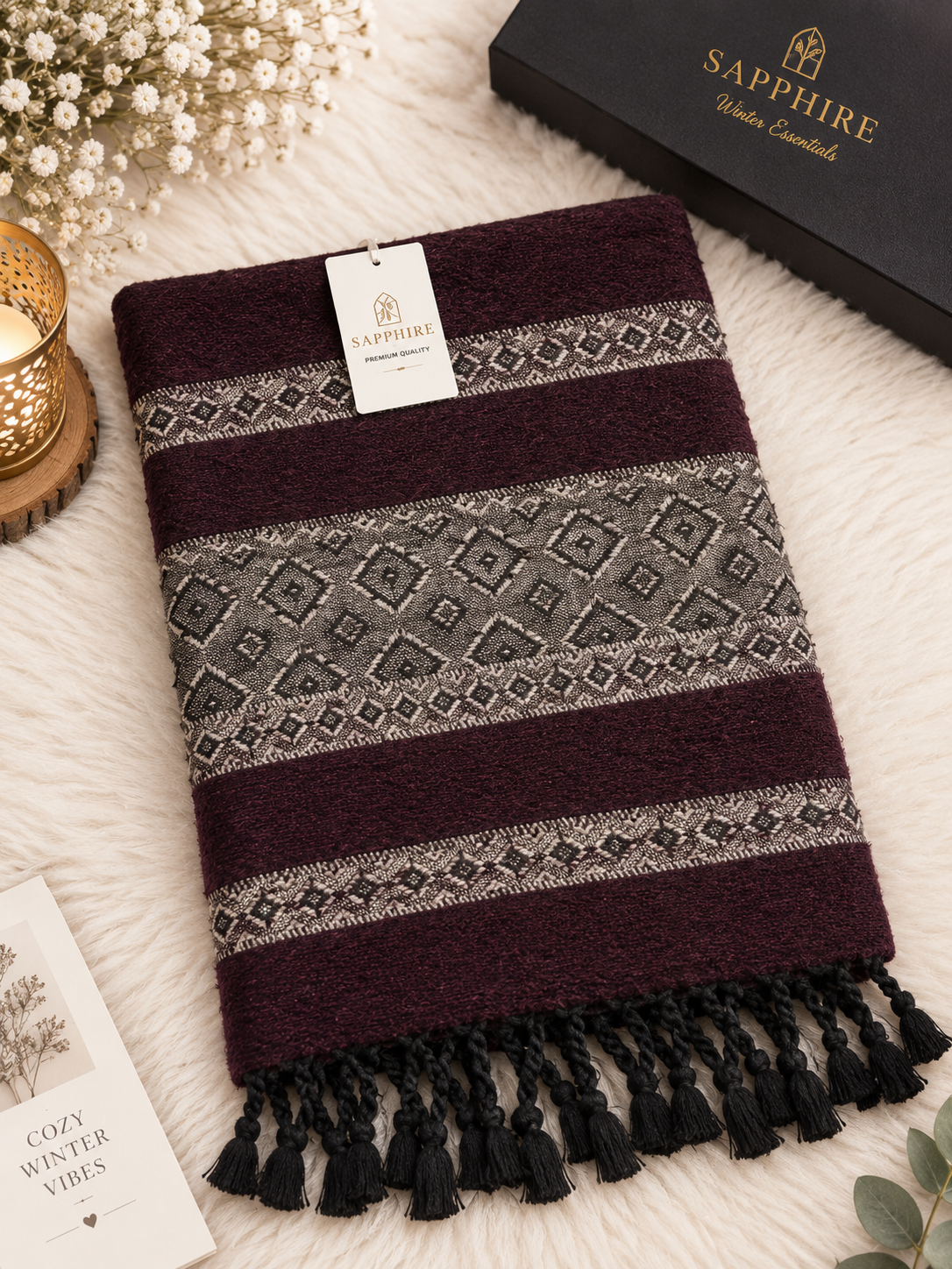 Sapphire Premium Winter Shawl