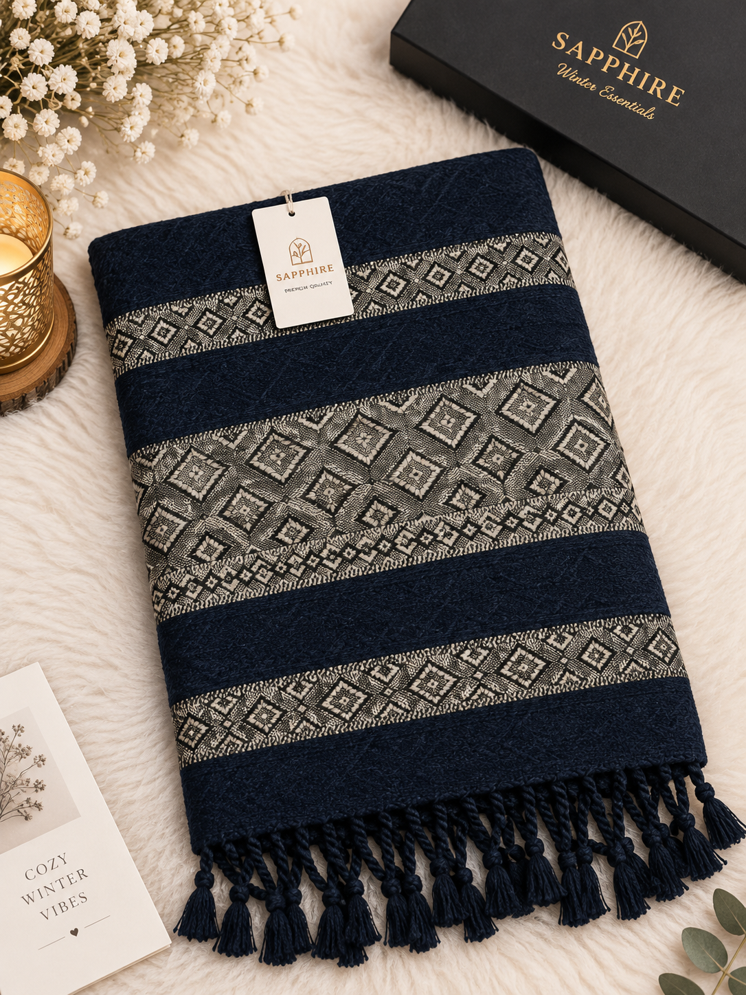 Sapphire Premium Winter Shawl